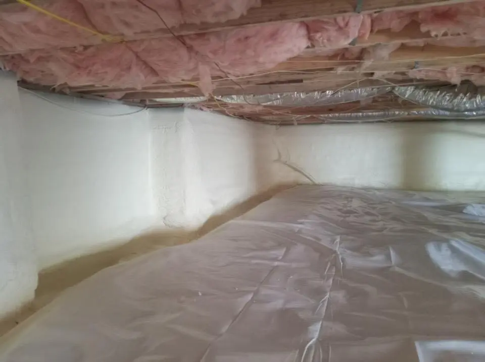 Crawl space encapsulation with closed-cell spray foam for Spray Foam Roofing in Crandall